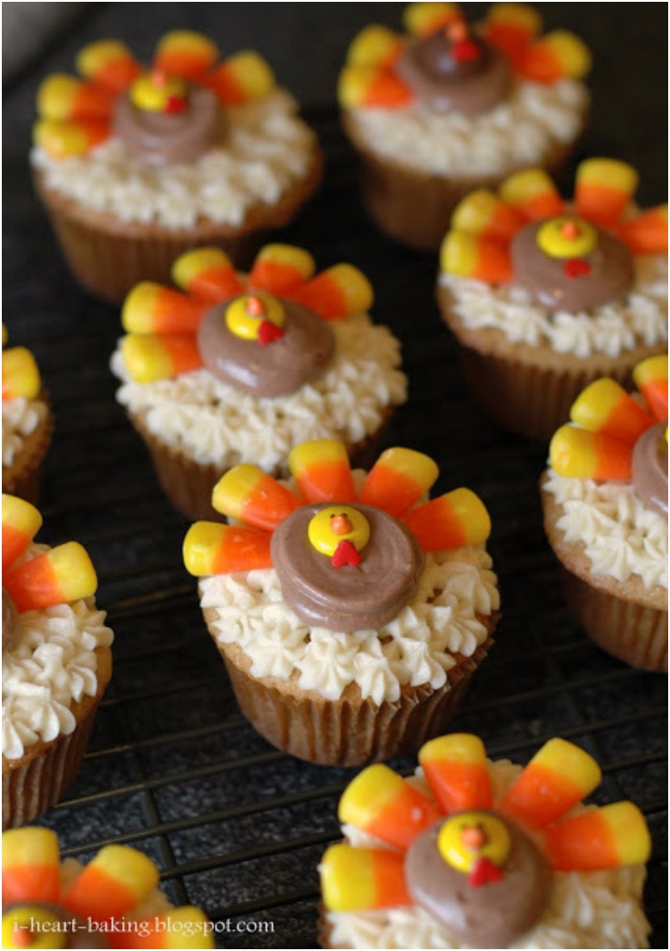 Thanksgiving Turkey Cupcakes