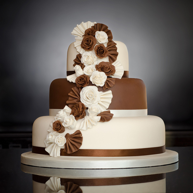 Three Tier Chocolate Wedding Cake