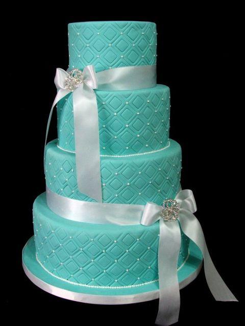 Tiffany Blue Wedding Cake