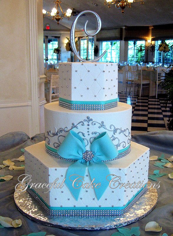 Tiffany Blue Wedding Cakes with Bling Tiffany Blue Wedding Cakes with Bling