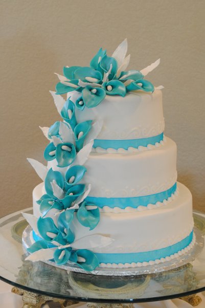 Turquoise Wedding Cake