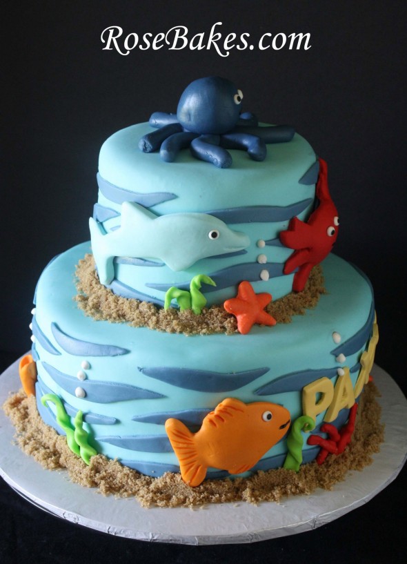 Under the Sea Birthday Party Cake