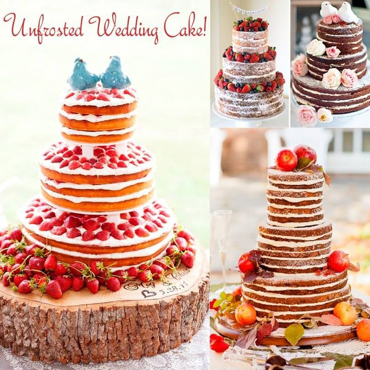 Unfrosted Wedding Cake