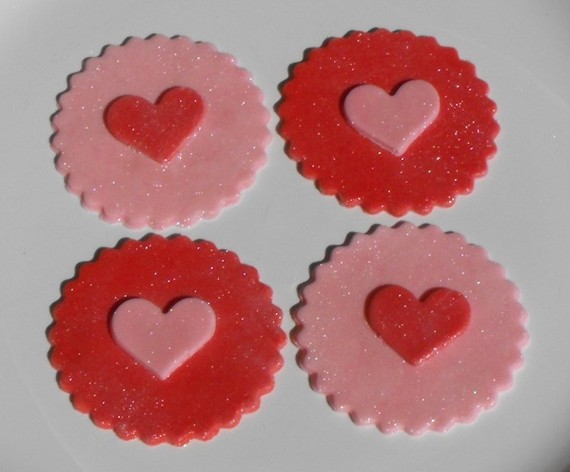 Valentine Cupcake Toppers Fondant