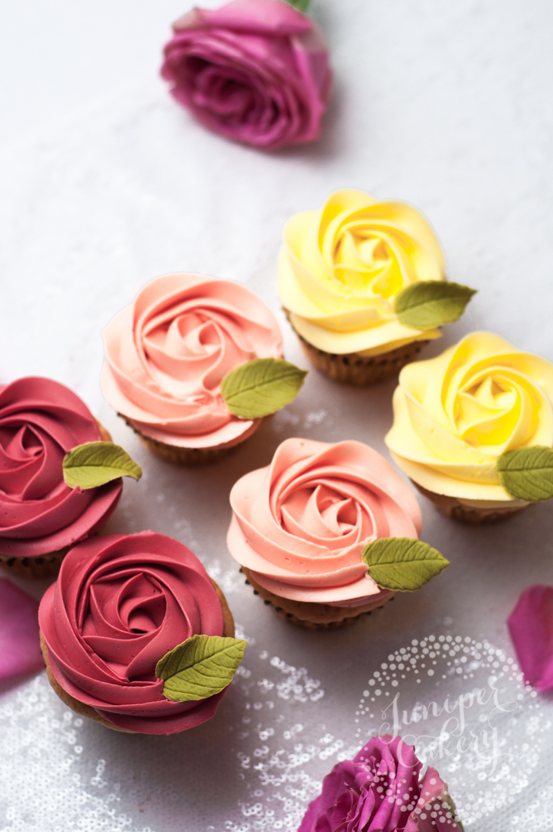 Valentine Rose Cupcakes