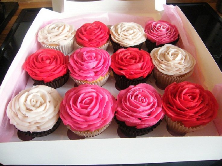 Valentine Rose Cupcakes
