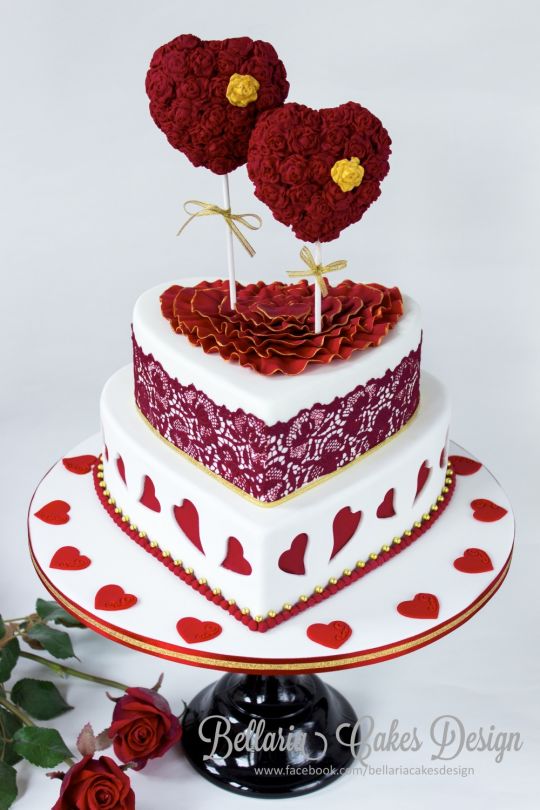 Valentine's Wedding Cake