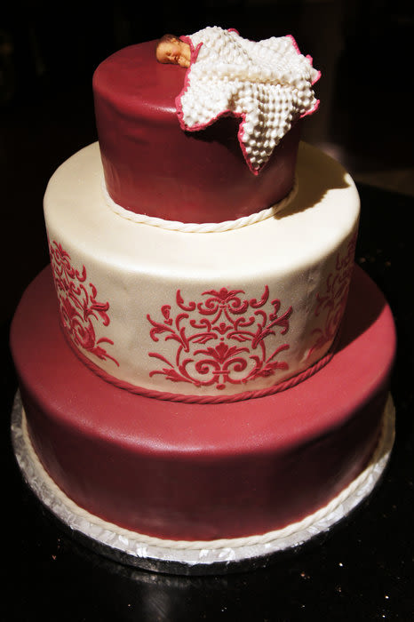 Victorian Baby Shower Cake Victorian Baby Shower Cake