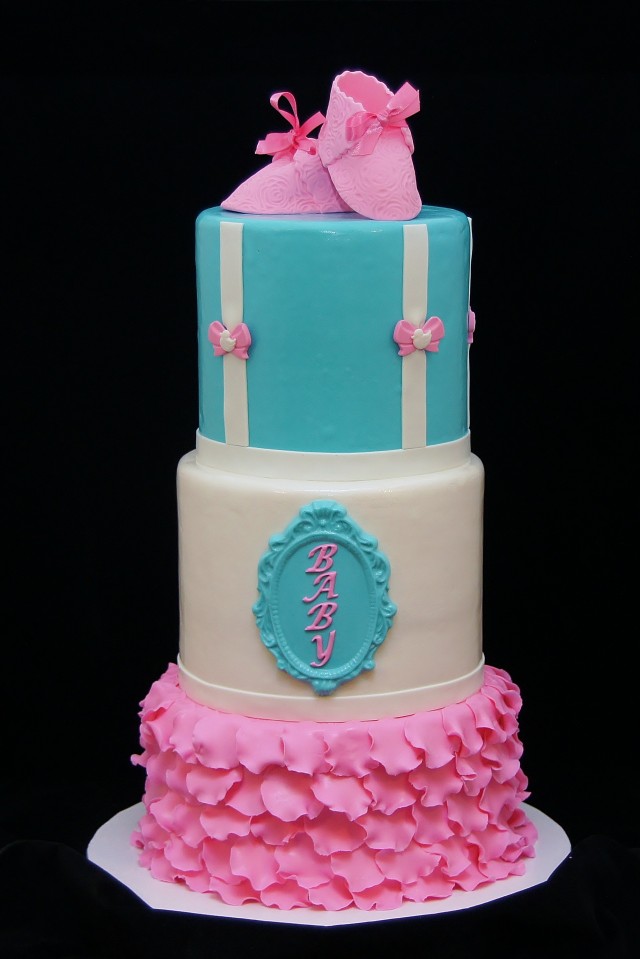 Victorian Baby Shower Cake Victorian Baby Shower Cake