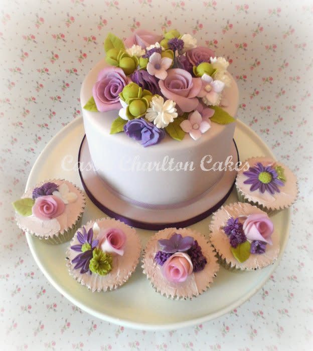 Wedding Cakes Purple Theme Cupcakes Wedding Cakes Purple Theme Cupcakes