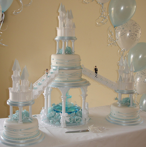 Wedding Cakes with Fountains and Stairs
