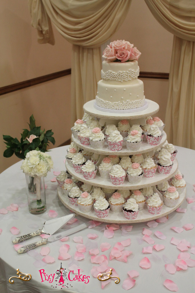 Wedding Cupcake Tower Cake