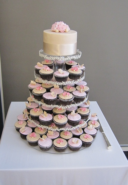 Wedding Cupcake Tower Cake
