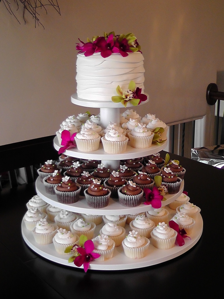 Wedding Cupcake Tower Cake