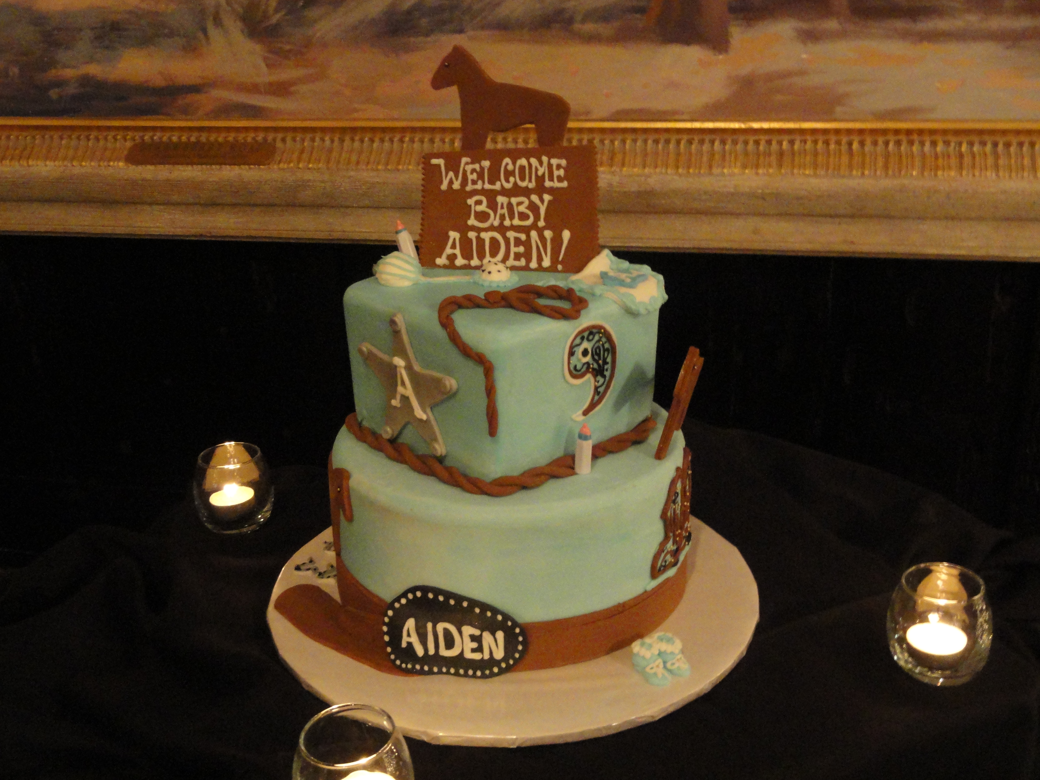Western Baby Shower Cake Western Baby Shower Cake