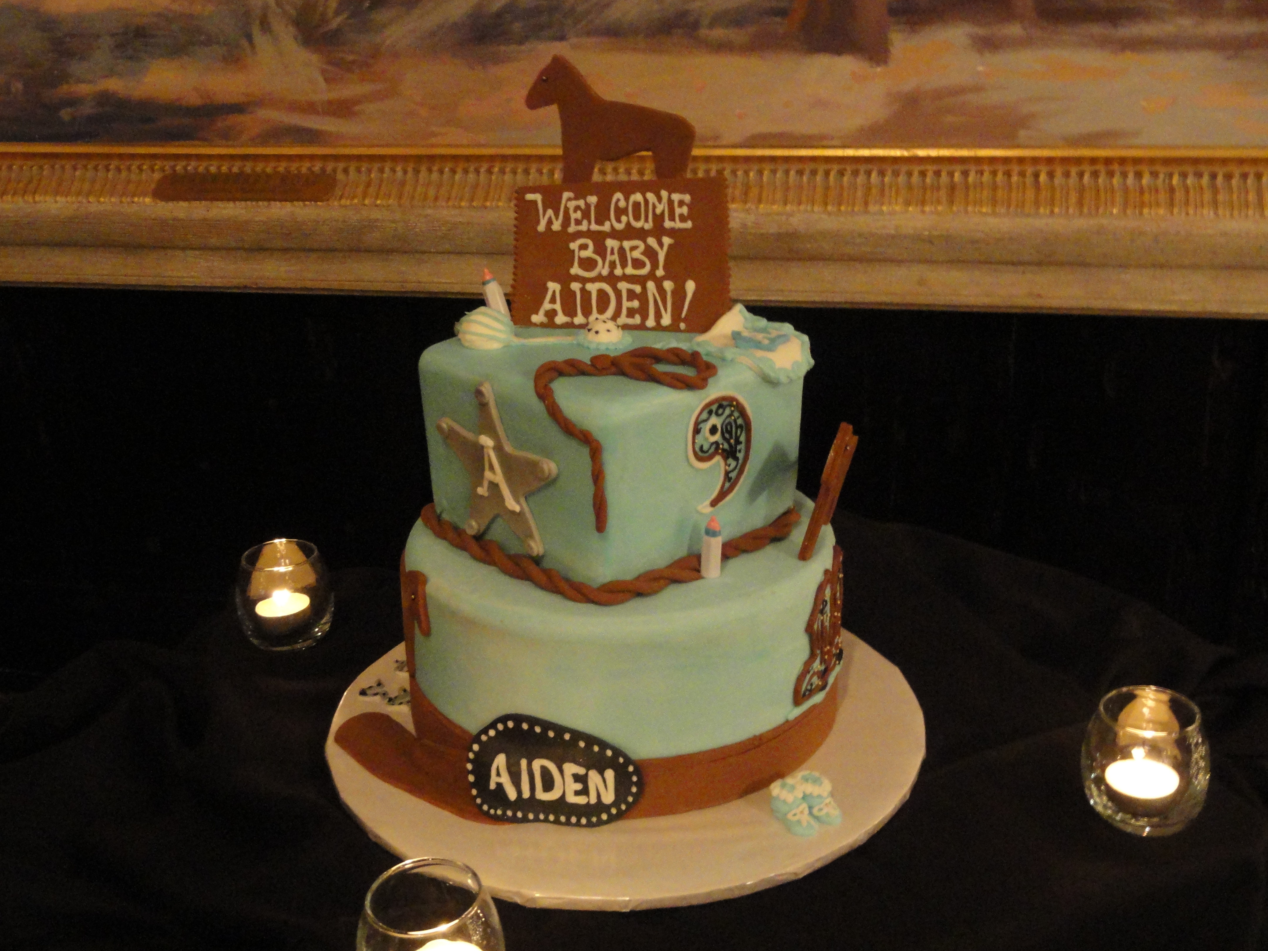 Western Baby Shower Cake