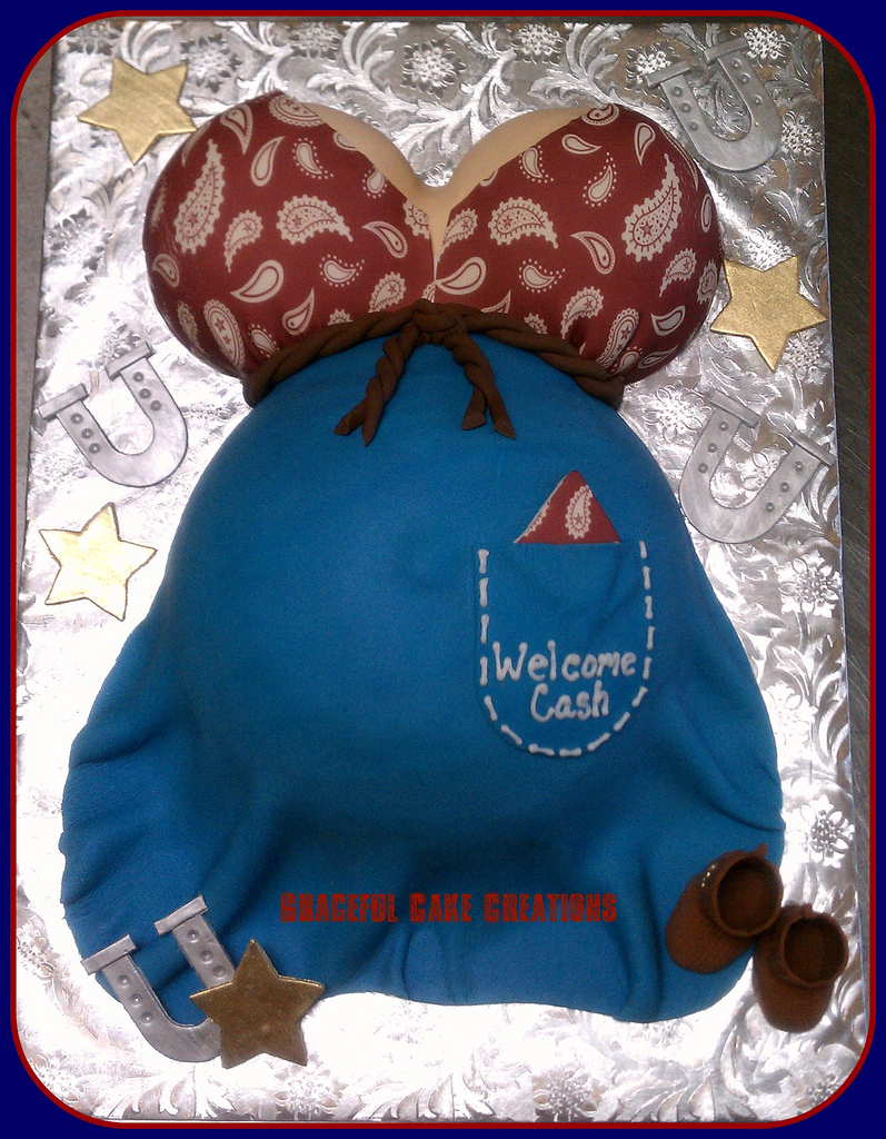 Western Theme Baby Shower Cake