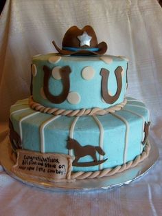 Western Theme Baby Shower Cake Western Theme Baby Shower Cake