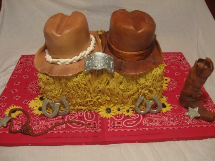 Western Theme Bridal Shower Cake