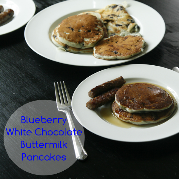 White Chocolate Blueberry Pancakes