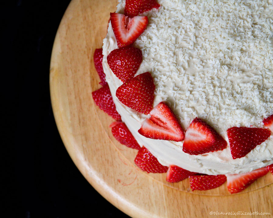 Yellow Cake with Strawberry Filling