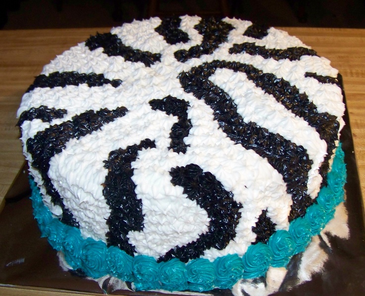 Zebra Cake with Buttercream Frosting Zebra Cake with Buttercream Frosting