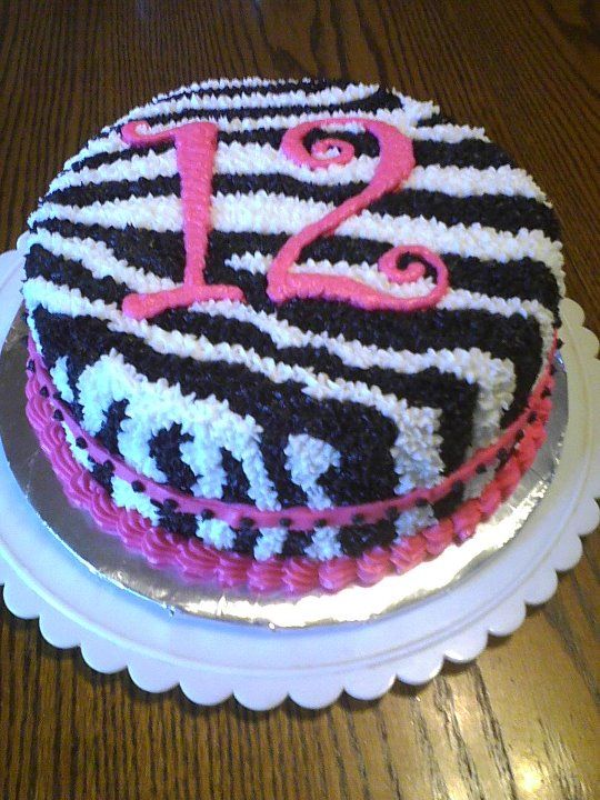 Zebra Striped Cake