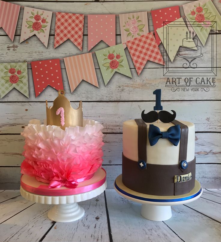 1st Birthday Cake for Twins Boy and Girl 1st Birthday Cake for Twins Boy and Girl