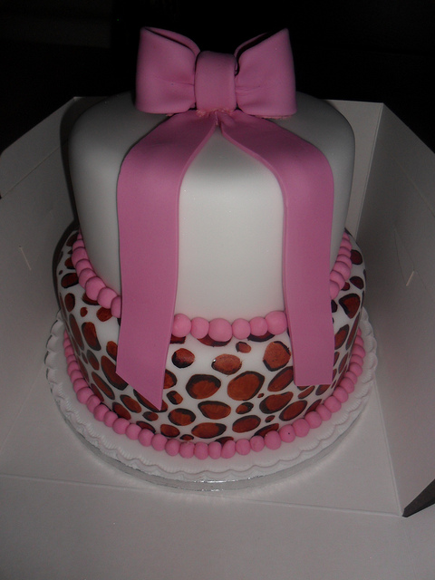 2 Tier Leopard Birthday Cake
