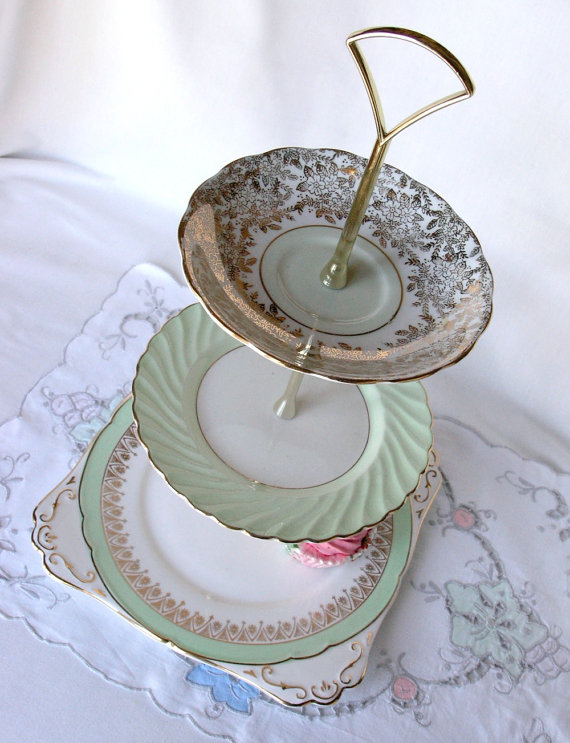 3 Tier Cupcake Stand Vintage Cake