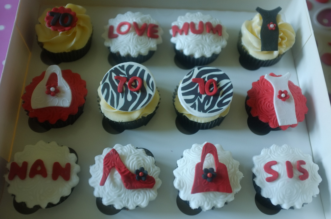 70th Birthday Cupcakes