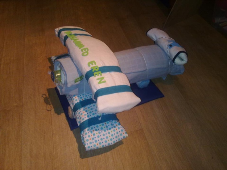 Airplane Diaper Cake