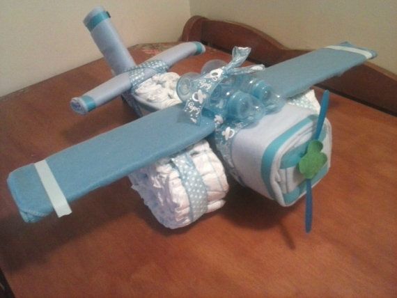 Airplane Diaper Cake