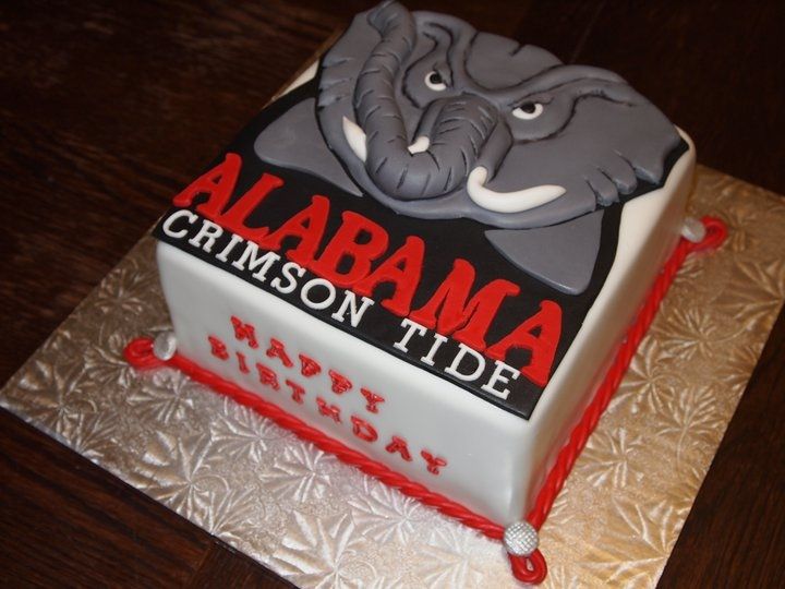 Alabama Crimson Tide Birthday Cake