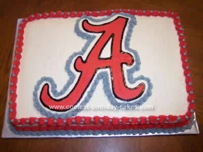 Alabama Crimson Tide Football Birthday Cake