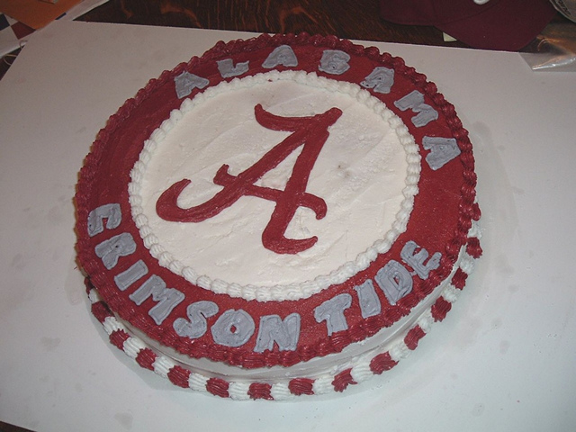 Alabama Crimson Tide Football Birthday Cake