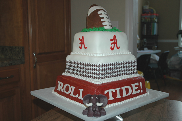 Alabama Crimson Tide Football Birthday Cake