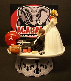 Alabama Crimson Tide Wedding Cake Topper