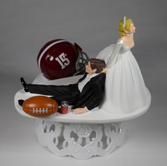 Alabama Crimson Tide Wedding Cake Topper