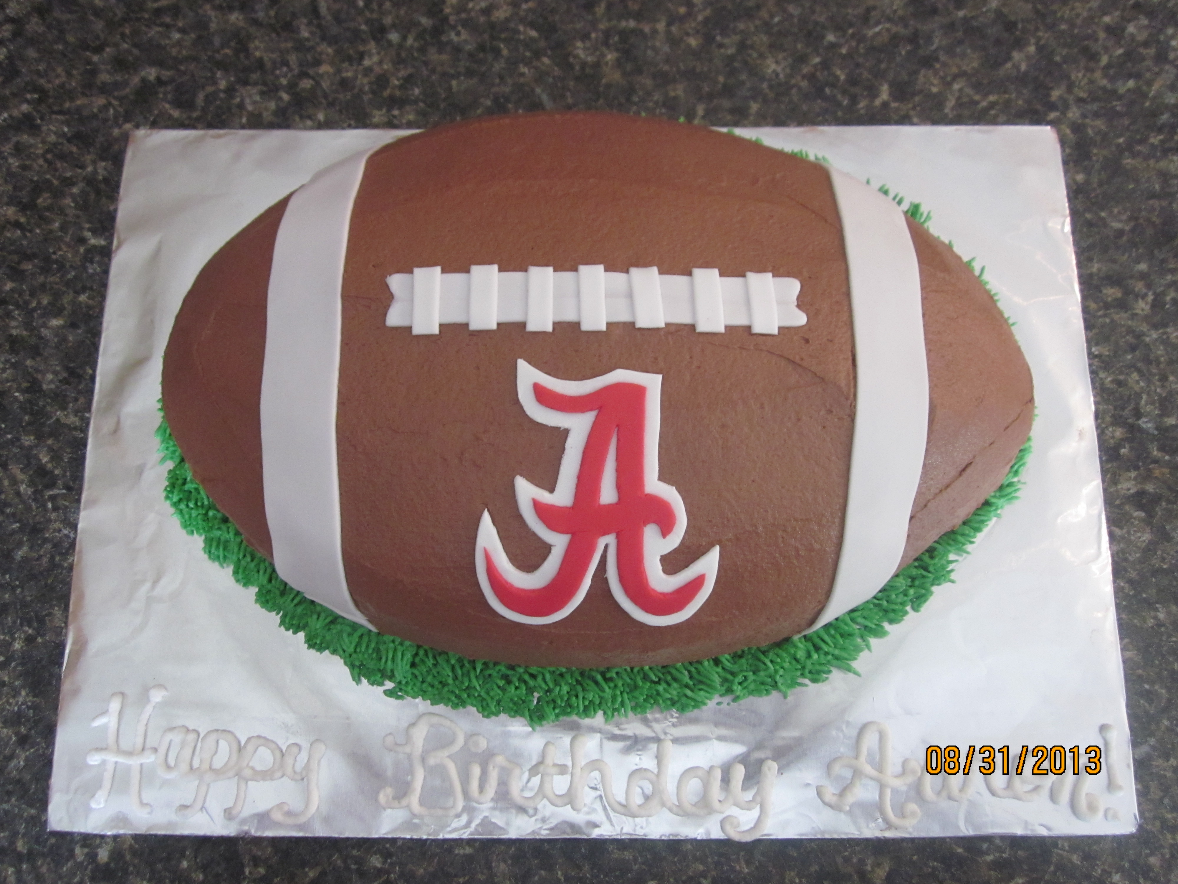 Alabama Football Birthday Cake