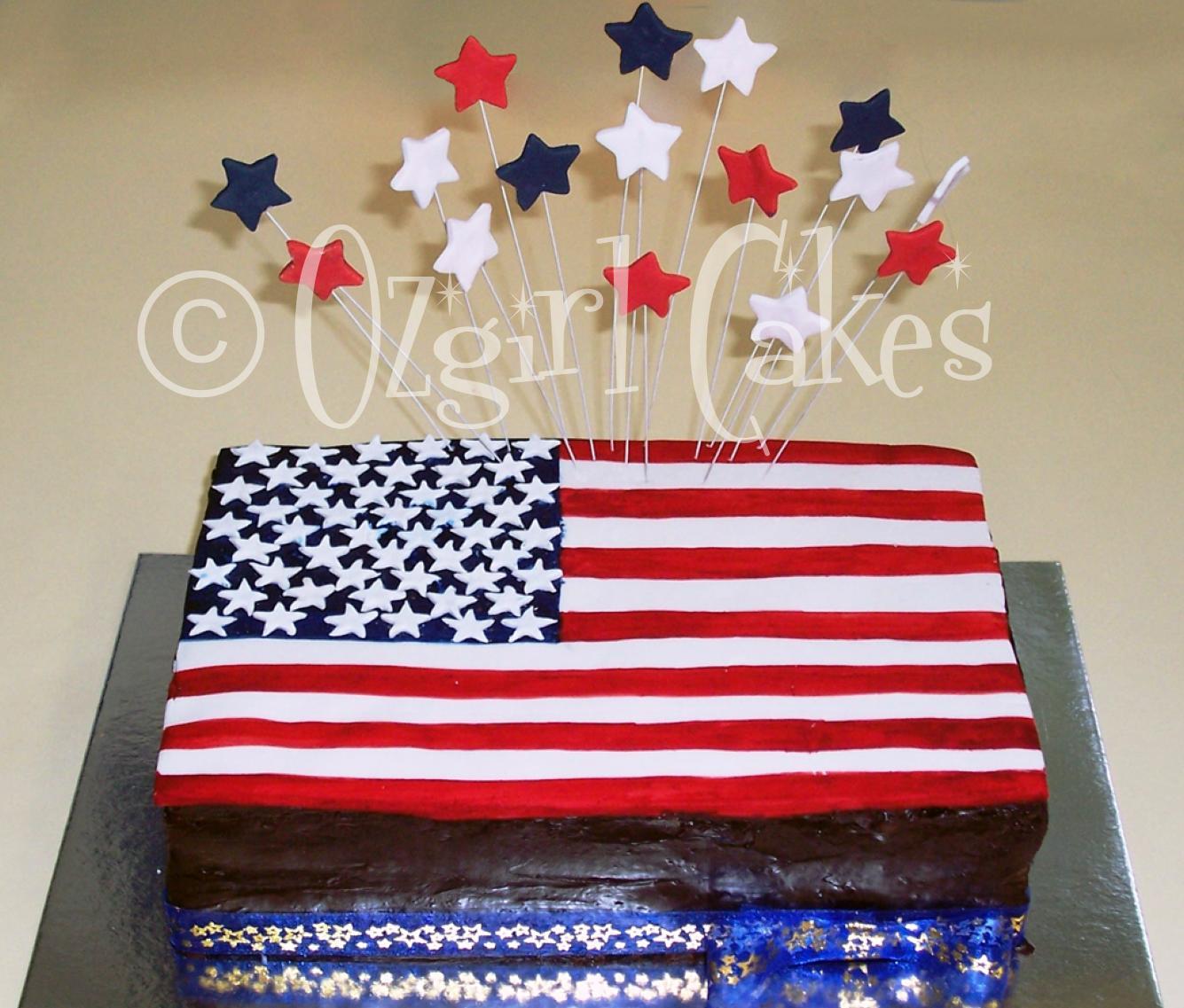 American Flag Cake