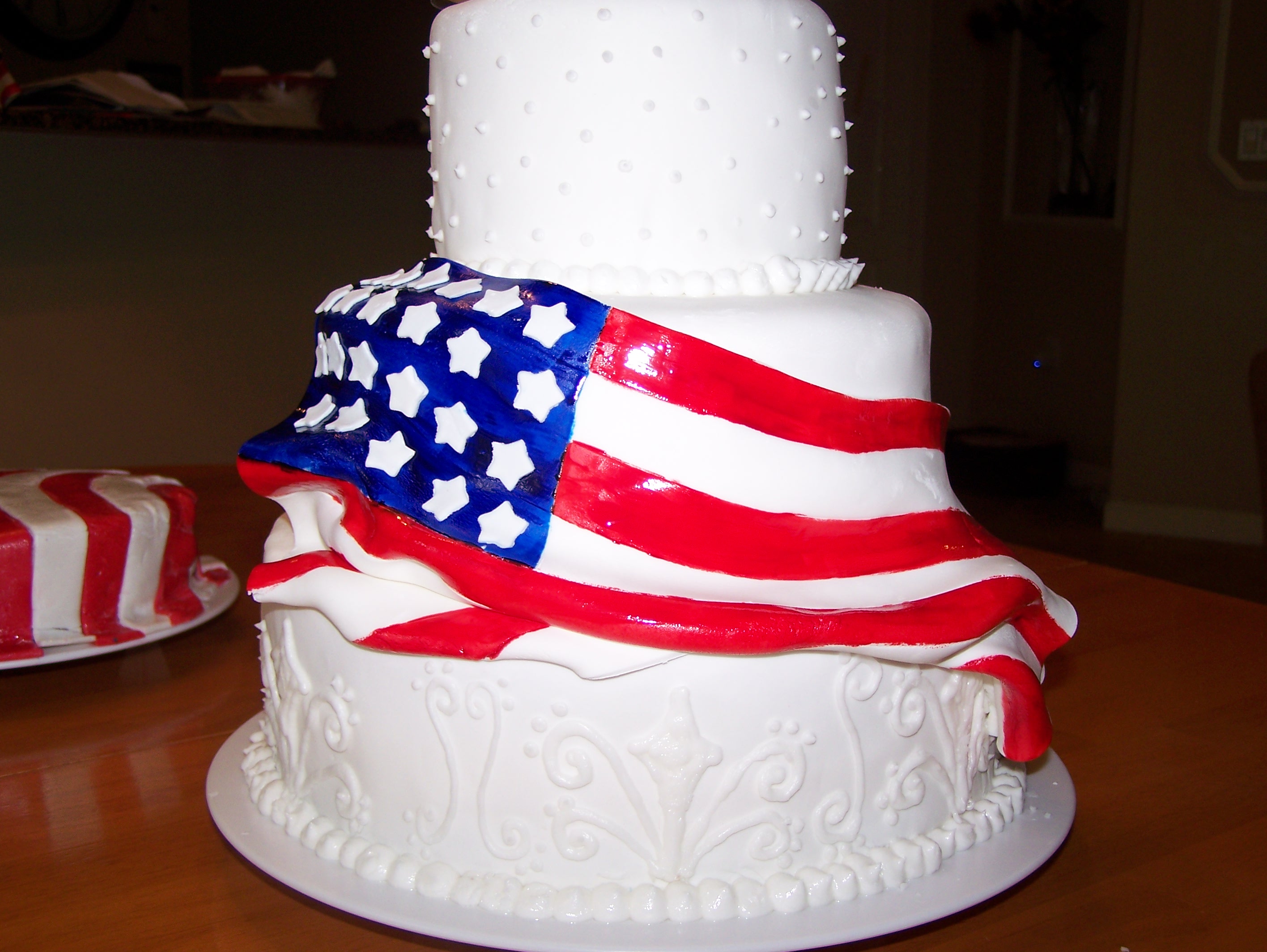 American Flag Wedding Cake