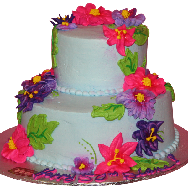 Anniversary Cake with Flowers Anniversary Cake with Flowers