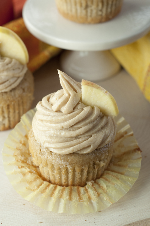 Apple Cider Cupcakes with Brown Sugar Frosting