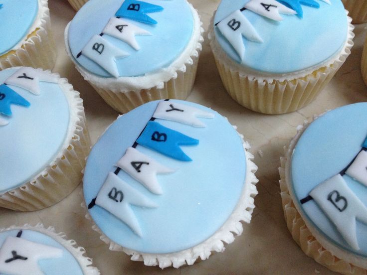 Baby Boy Shower Cupcakes