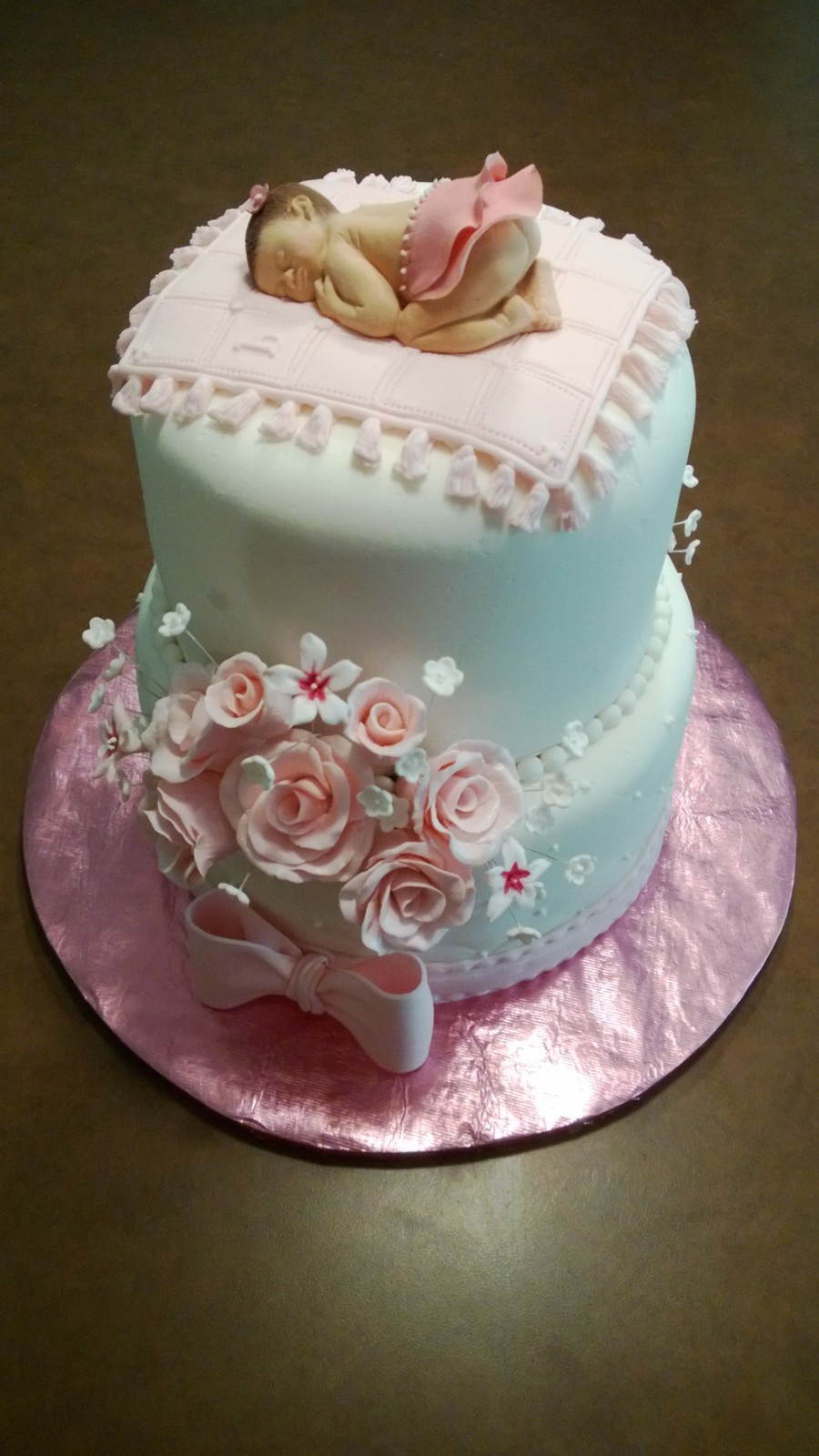 Beautiful Baby Shower Cake