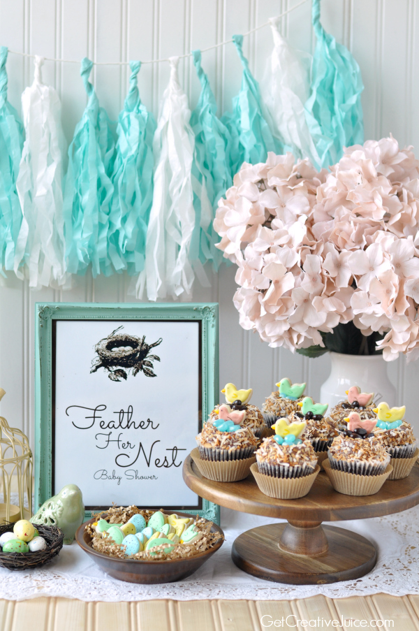 Bird Feather Her Nest Baby Shower Bird Feather Her Nest Baby Shower