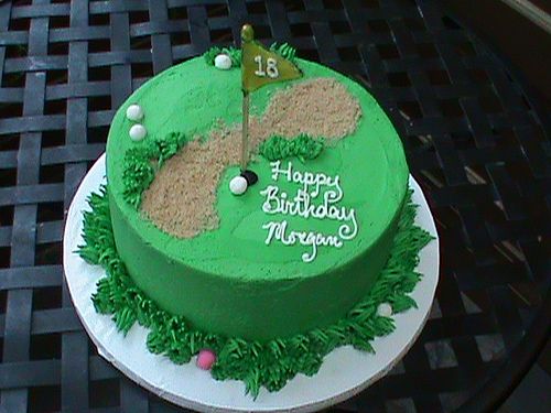 Birthday Cake with Golf Theme