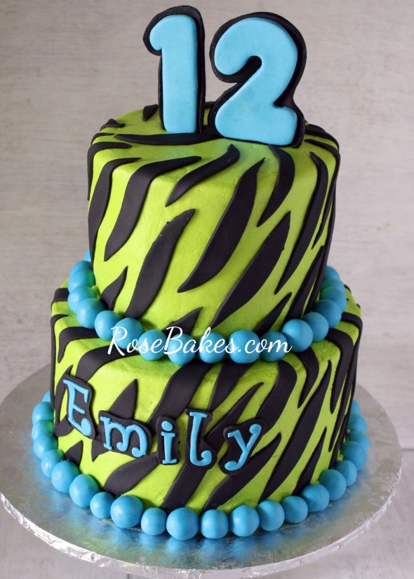 Blue and Lime Green Birthday Cakes