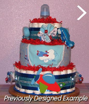 Boy Baby Shower Diaper Cake Airplane